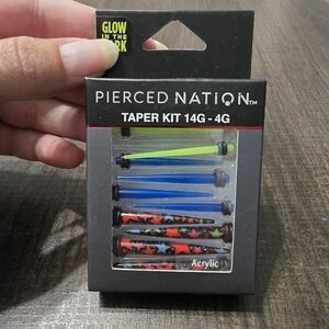 New Pierced National Glow-in-the-Dark Taper Kit 14G-4G Acrylic